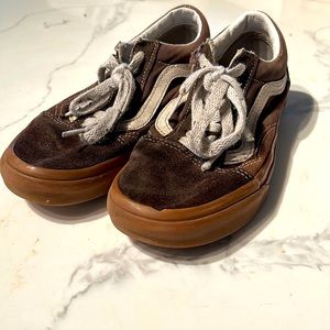 Brown old school vans size boys 4.5